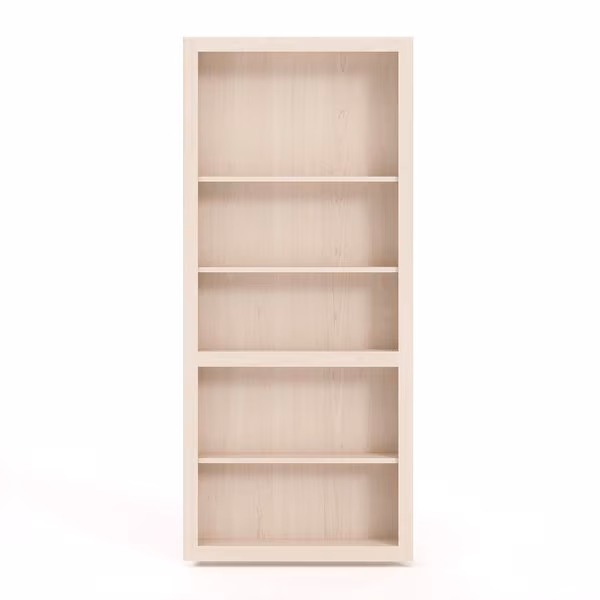 Maple Flush Mount 32 in. x 80 in. Unfinished Assembled Bookcase Door